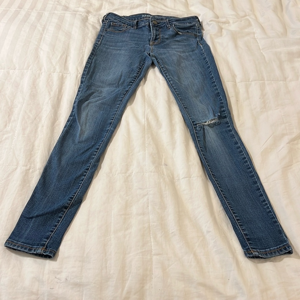 Old Navy Rockstar Blue Jeans Mid Rise‎ Size 2 Skinny